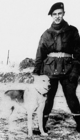 Private Emile Corteil and his para-dog Glen