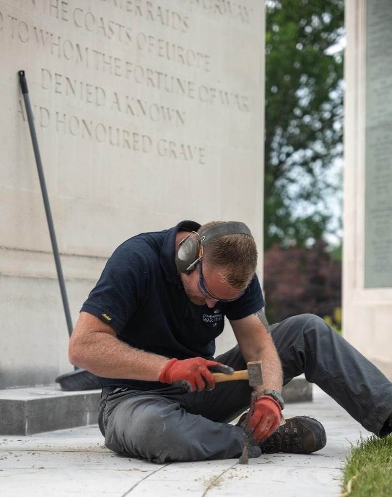 How does CWGC maintain its war memorials?