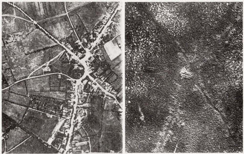 Passchendaele village before and after the battle
