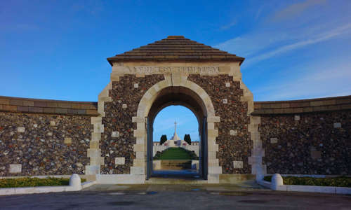 Entrance building designed by Sir Herbert Baker, Tyne Cot Cemetery © CWGC