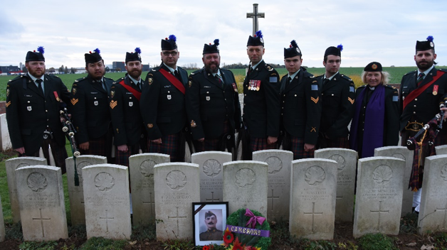 Contingent From The Queen’S Own Cameron Highlanders Of Canada That Attended The Rededication Ceremony