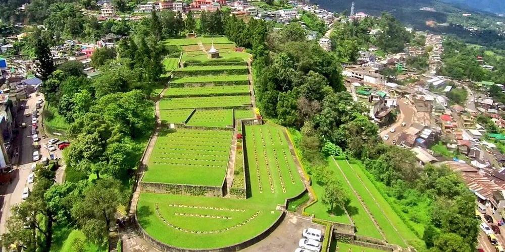 Kohima War Cemetery aerial view