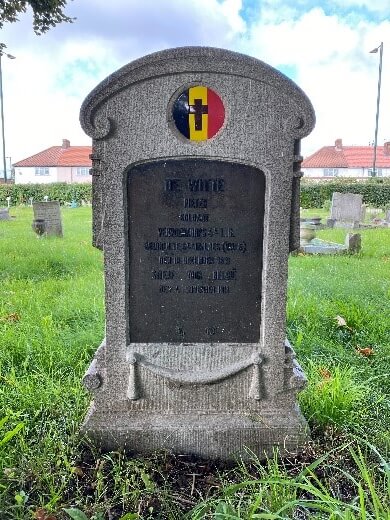 Headstone in cemetery
