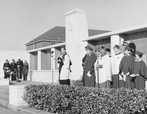Service at the unveiling of the Lee-on-Solent Memorial, 20th May 1953