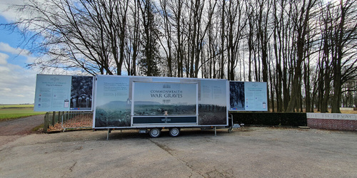 CWGC Trailer at Thiepval Memorial