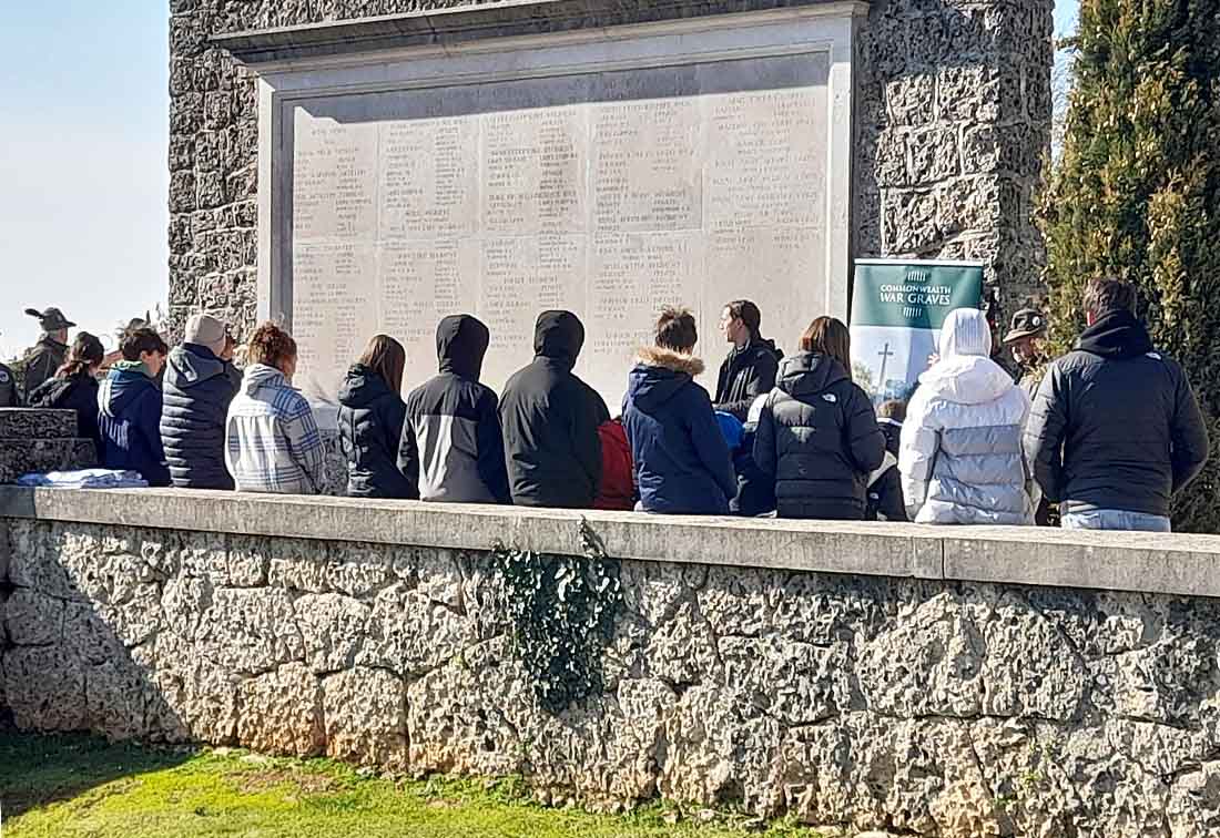 Italian schools visit Giavera British Cemetery