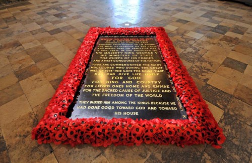 Tomb of the Unknown Warrior in Westminster Abbey