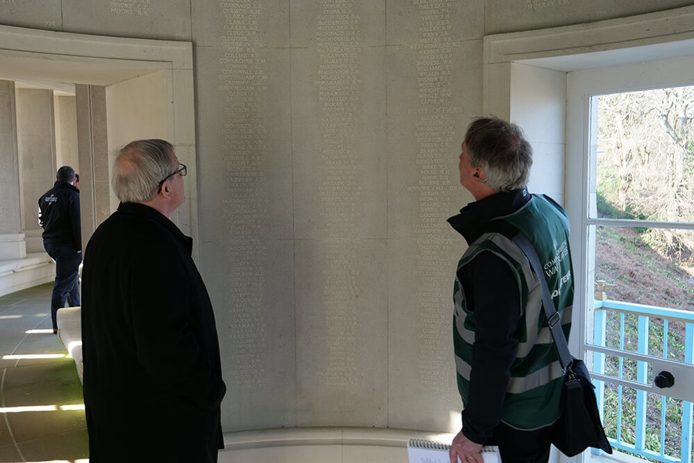 VAC tour of Runnymede with CWGC volunteer