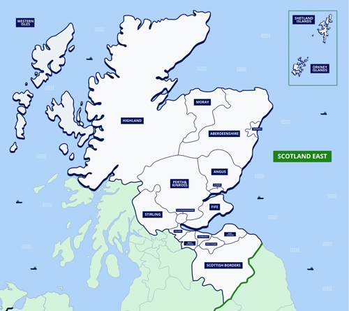 Scotland East map