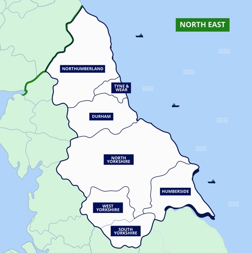 North East Region map