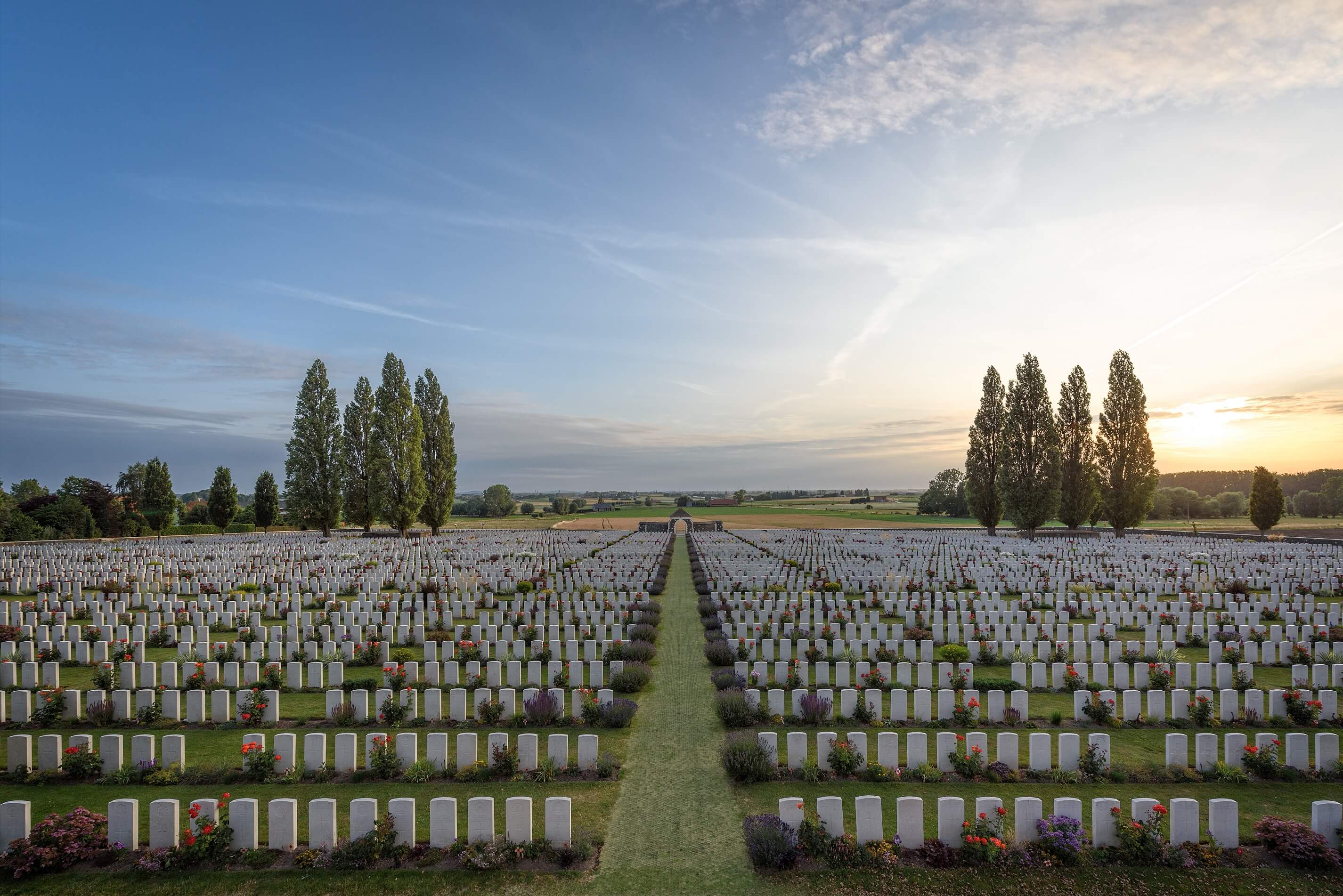 Sunset in Tyne Cot