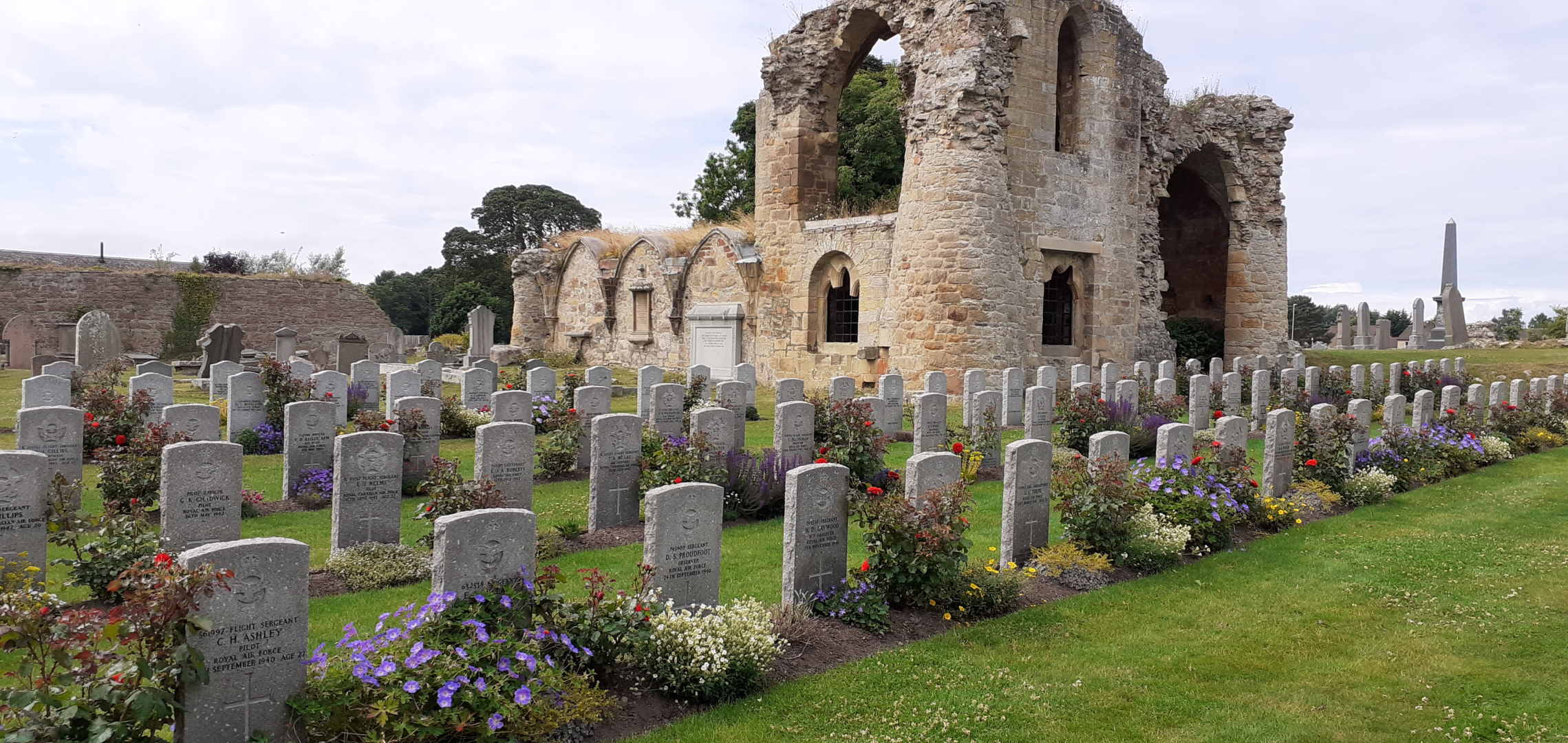 Commonwealth War Graves In Kinloss Abbey Burial Ground, Moray, Scotland. Taken By Anne Marie Kemp.