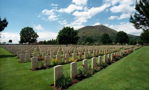 Today’s permanent headstones at Cassino