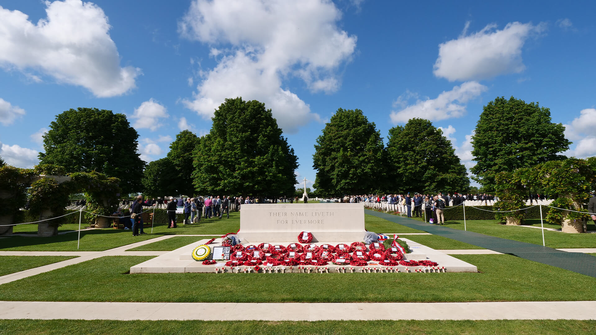 Stone of remembrance in Bayeux War Cemetery