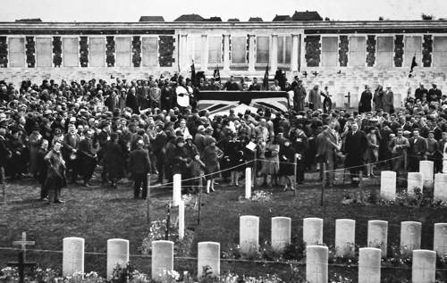 Tyne Cot Cemetery and Memorial dedication service, 19 June 1927 © CWGC