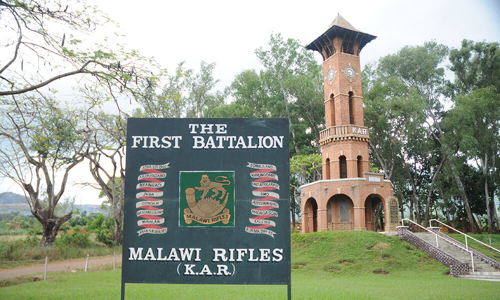 The King's African Rifles memorial in Zomba