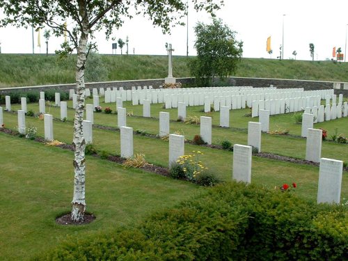 Graves in Adinkerke National Cemetery