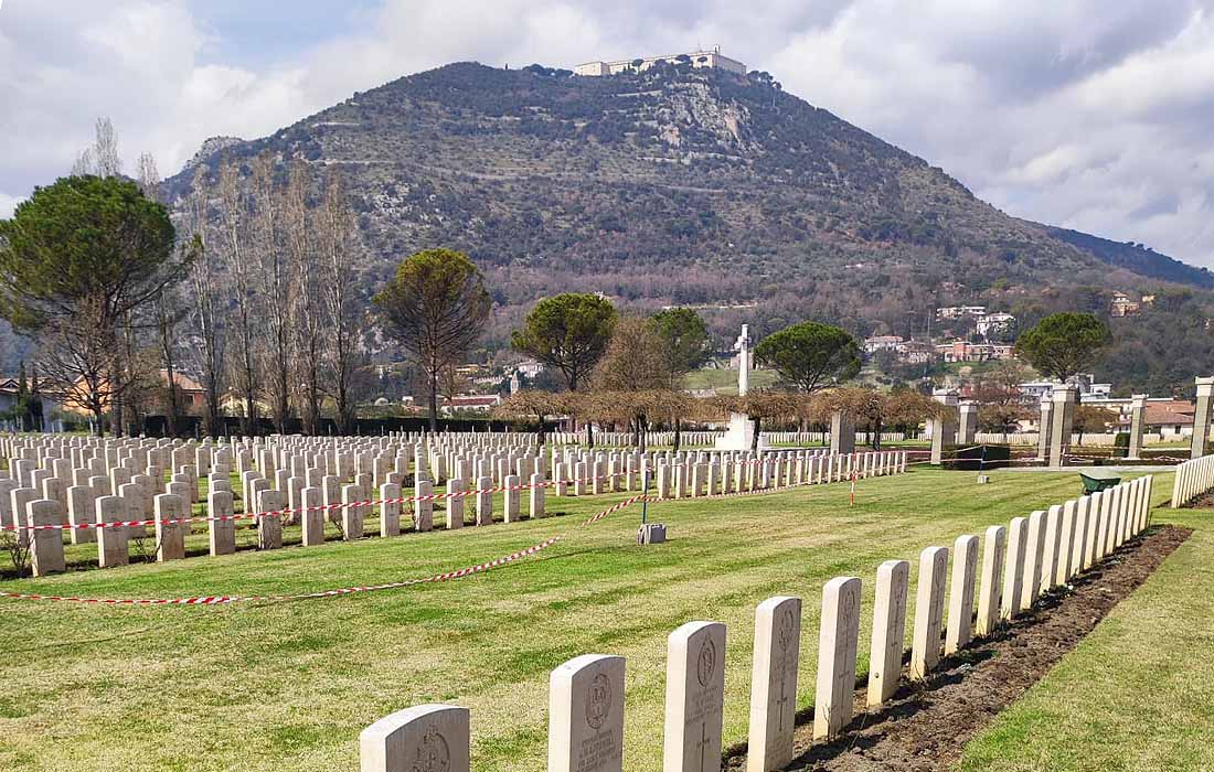 Renovation work readying Cassino War Cemetery for 80th anniversary