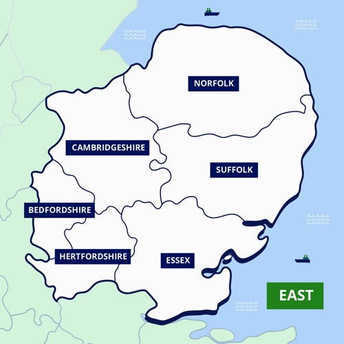 East region map