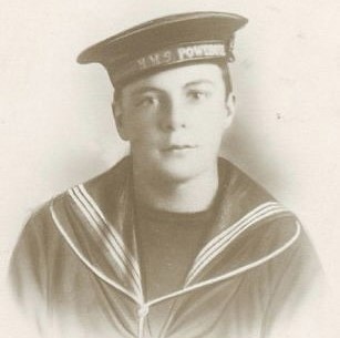 Edward Arda in his WW1-era British Naval Uniform.