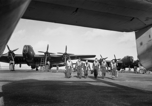 RAF Coastal Command crew walks to their plane