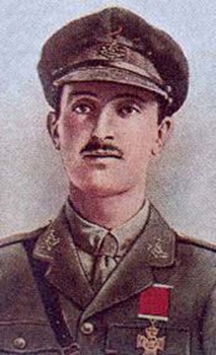 A cigarette card image of Donald Simpson Bell VC