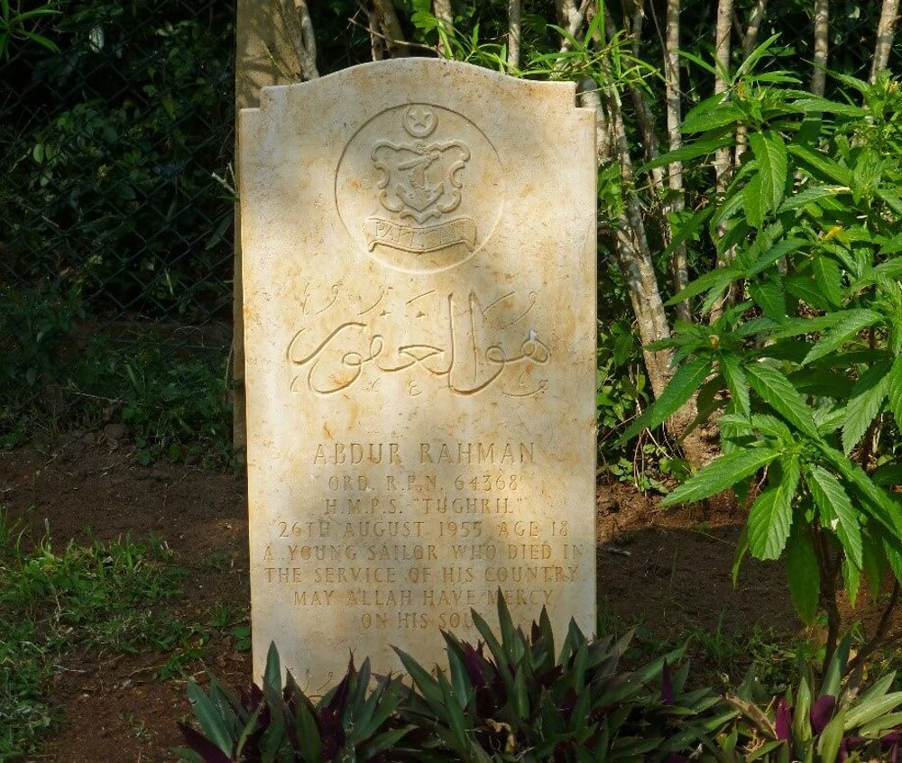 Headstone in cemetery