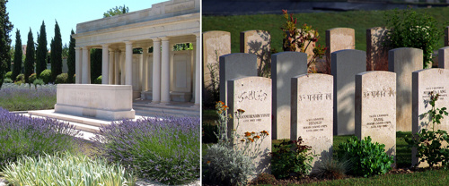 Mazargues war cemetery and headstones