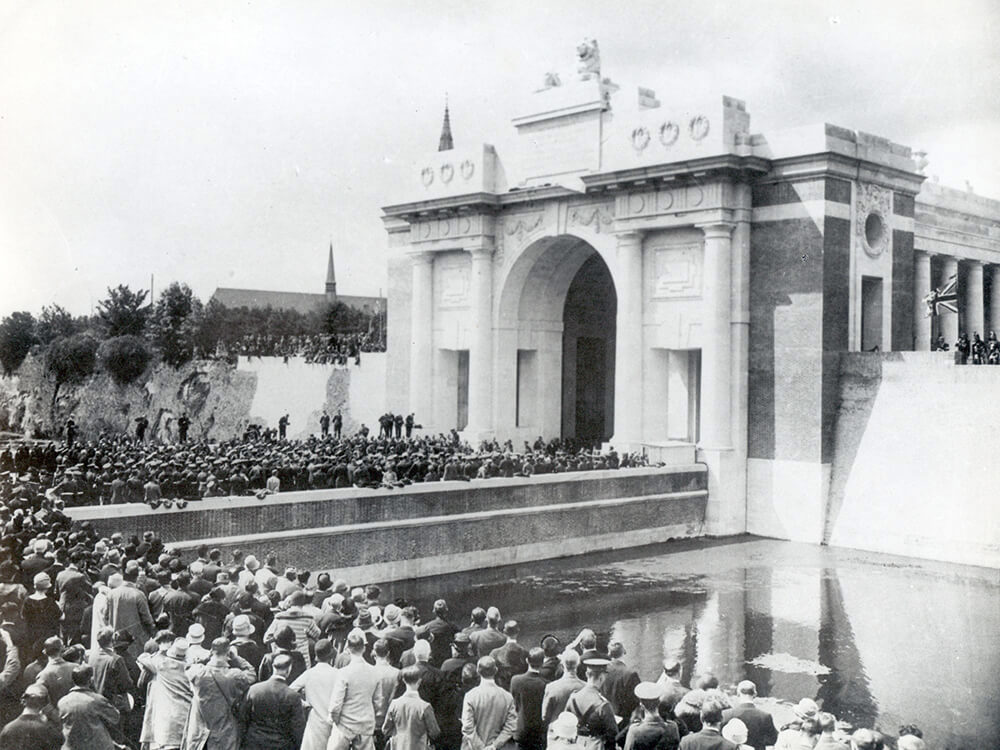 The inauguration ceremony of the Ypres Menin Gate, 1927
