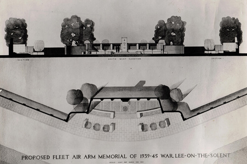 Winning design for the Lee-on-Solent Naval Memorial by architects John Charles Smith and Lionel Keith Pallister