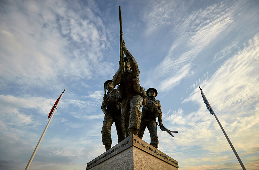 Statues at Normandy Memorial